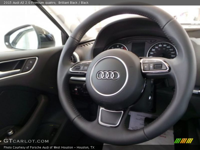 Brilliant Black / Black 2015 Audi A3 2.0 Premium quattro