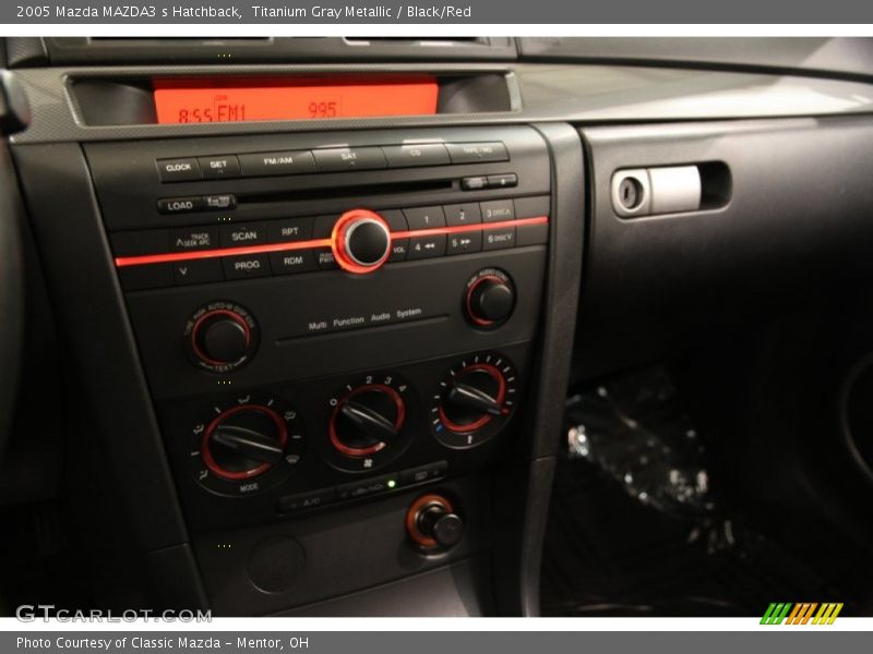 Titanium Gray Metallic / Black/Red 2005 Mazda MAZDA3 s Hatchback
