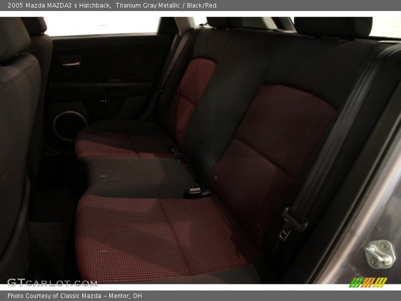 Titanium Gray Metallic / Black/Red 2005 Mazda MAZDA3 s Hatchback