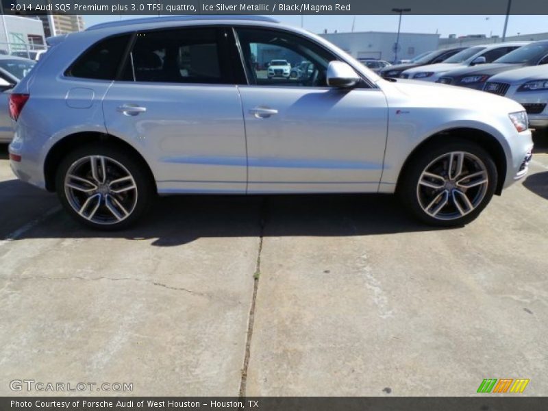 Ice Silver Metallic / Black/Magma Red 2014 Audi SQ5 Premium plus 3.0 TFSI quattro