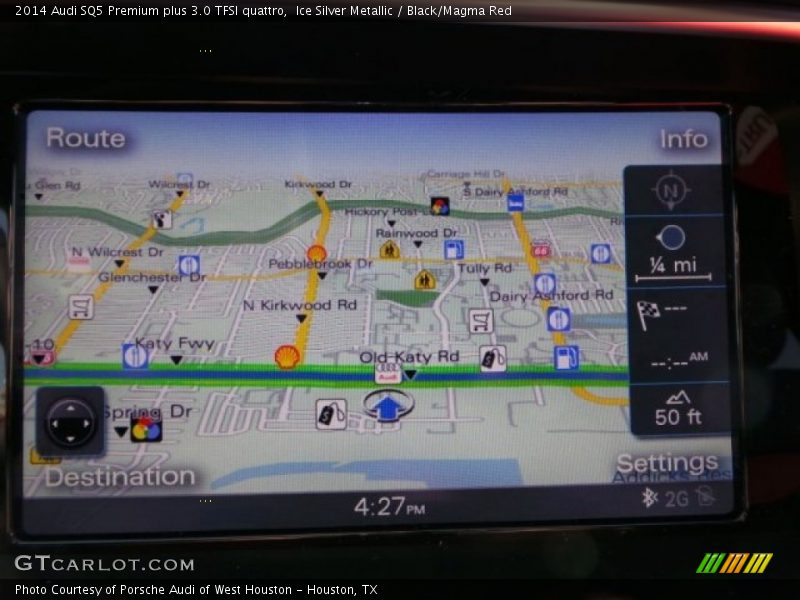 Ice Silver Metallic / Black/Magma Red 2014 Audi SQ5 Premium plus 3.0 TFSI quattro