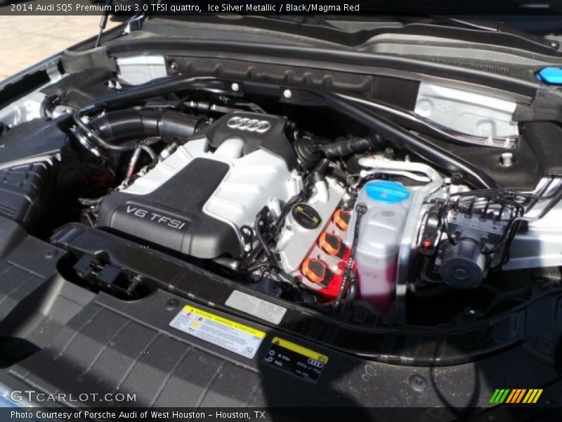 Ice Silver Metallic / Black/Magma Red 2014 Audi SQ5 Premium plus 3.0 TFSI quattro