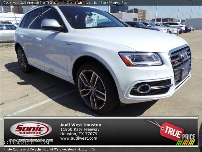 Glacier White Metallic / Black/Magma Red 2014 Audi SQ5 Prestige 3.0 TFSI quattro