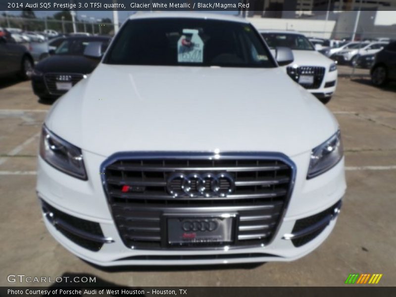 Glacier White Metallic / Black/Magma Red 2014 Audi SQ5 Prestige 3.0 TFSI quattro