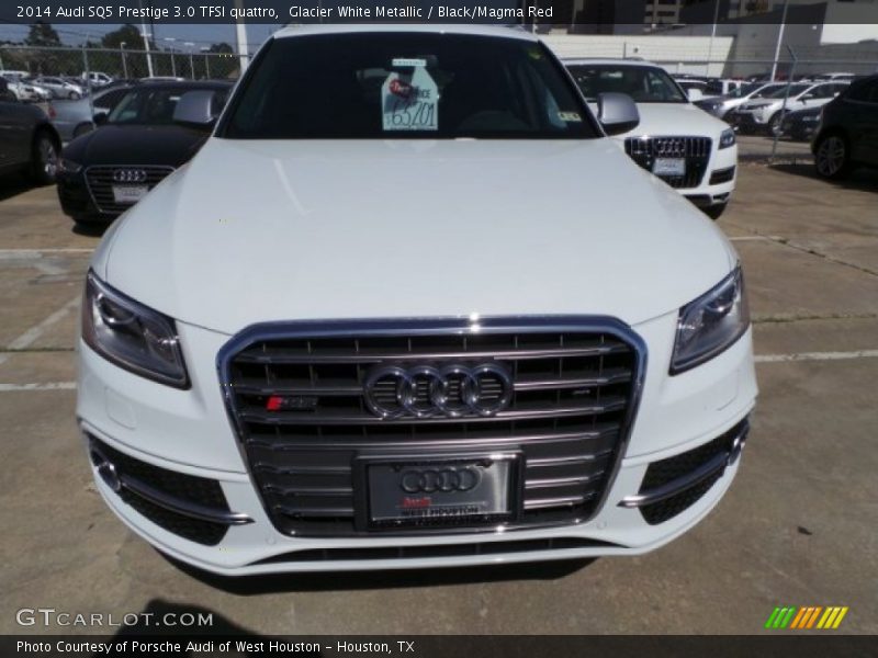 Glacier White Metallic / Black/Magma Red 2014 Audi SQ5 Prestige 3.0 TFSI quattro