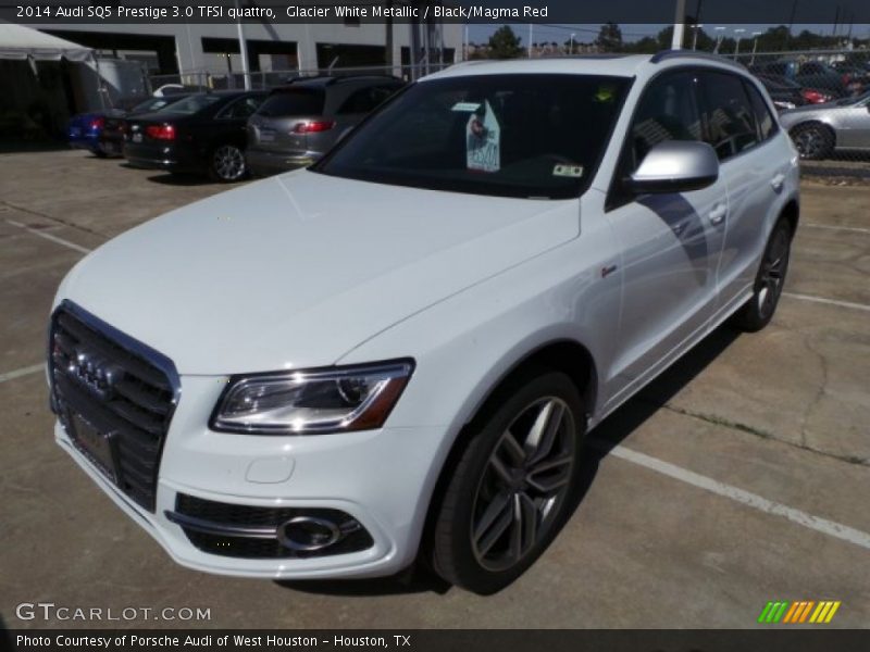 Glacier White Metallic / Black/Magma Red 2014 Audi SQ5 Prestige 3.0 TFSI quattro