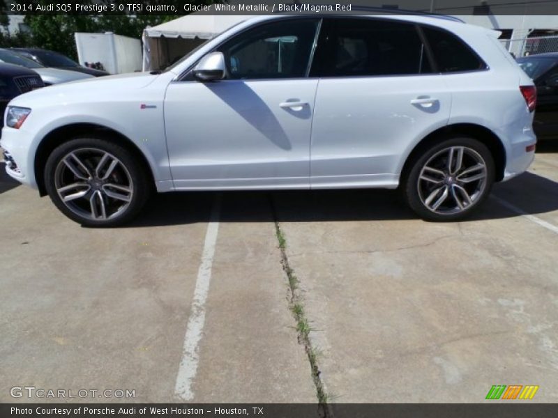 Glacier White Metallic / Black/Magma Red 2014 Audi SQ5 Prestige 3.0 TFSI quattro