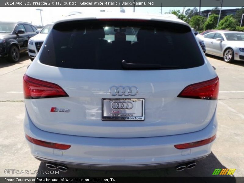 Glacier White Metallic / Black/Magma Red 2014 Audi SQ5 Prestige 3.0 TFSI quattro