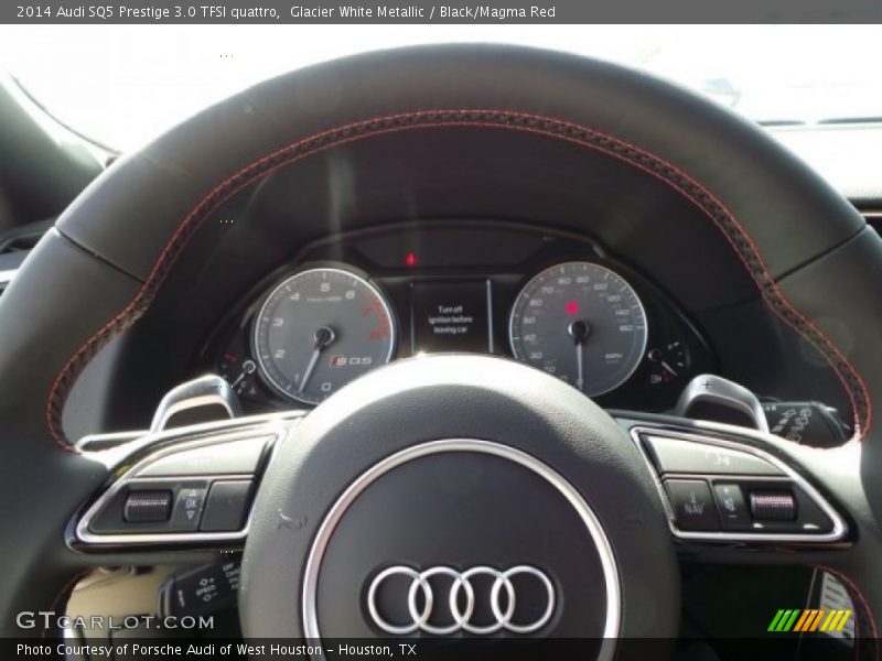Glacier White Metallic / Black/Magma Red 2014 Audi SQ5 Prestige 3.0 TFSI quattro