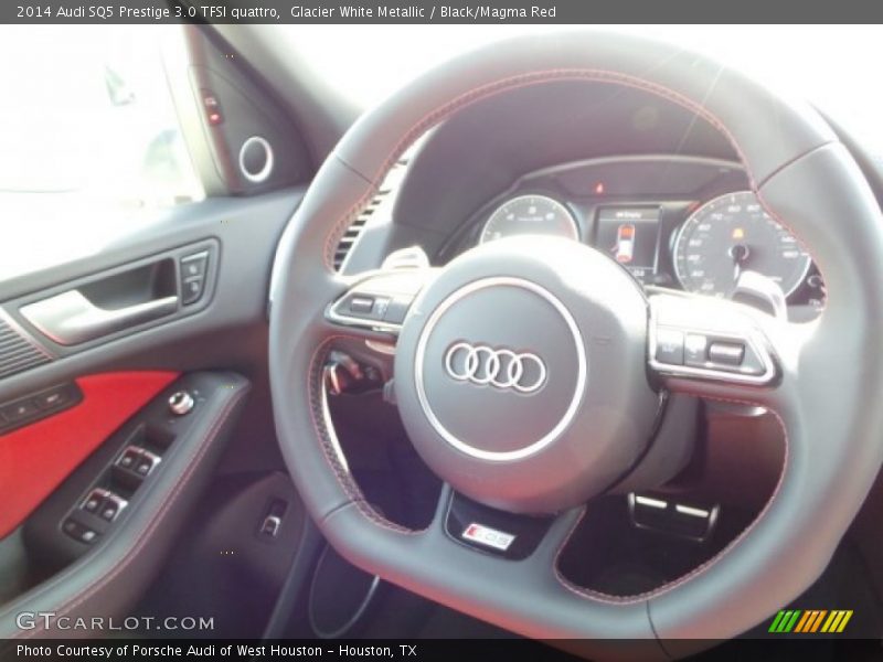 Glacier White Metallic / Black/Magma Red 2014 Audi SQ5 Prestige 3.0 TFSI quattro