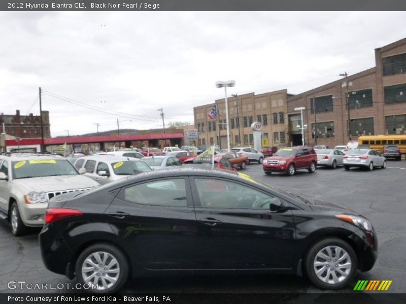 Black Noir Pearl / Beige 2012 Hyundai Elantra GLS