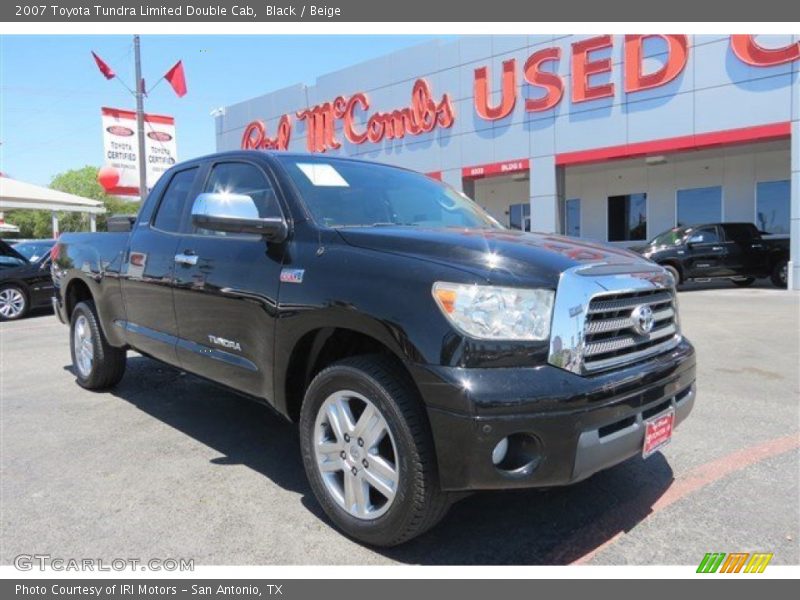 Black / Beige 2007 Toyota Tundra Limited Double Cab