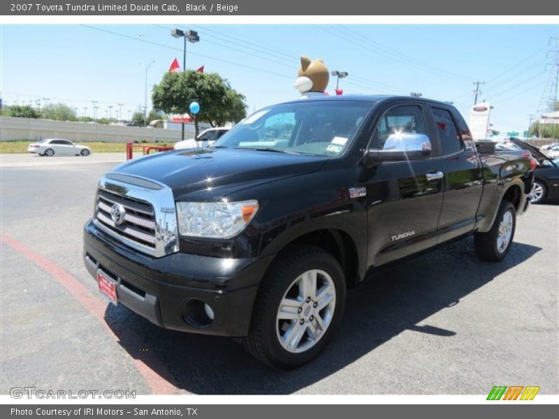 Black / Beige 2007 Toyota Tundra Limited Double Cab