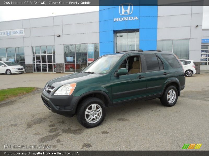 Clover Green Pearl / Saddle 2004 Honda CR-V EX 4WD