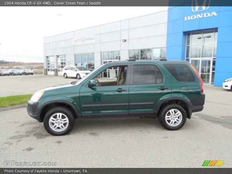 Clover Green Pearl / Saddle 2004 Honda CR-V EX 4WD