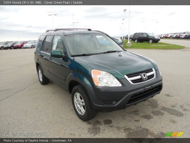 Clover Green Pearl / Saddle 2004 Honda CR-V EX 4WD