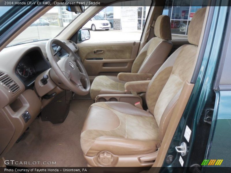 Clover Green Pearl / Saddle 2004 Honda CR-V EX 4WD