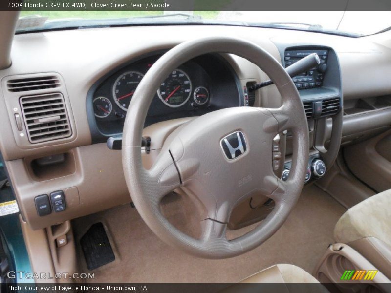 Clover Green Pearl / Saddle 2004 Honda CR-V EX 4WD