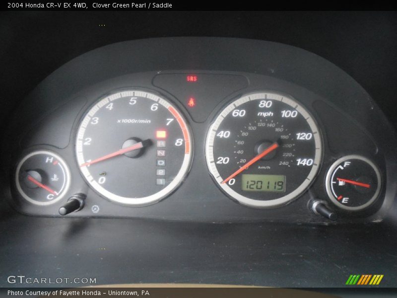 Clover Green Pearl / Saddle 2004 Honda CR-V EX 4WD