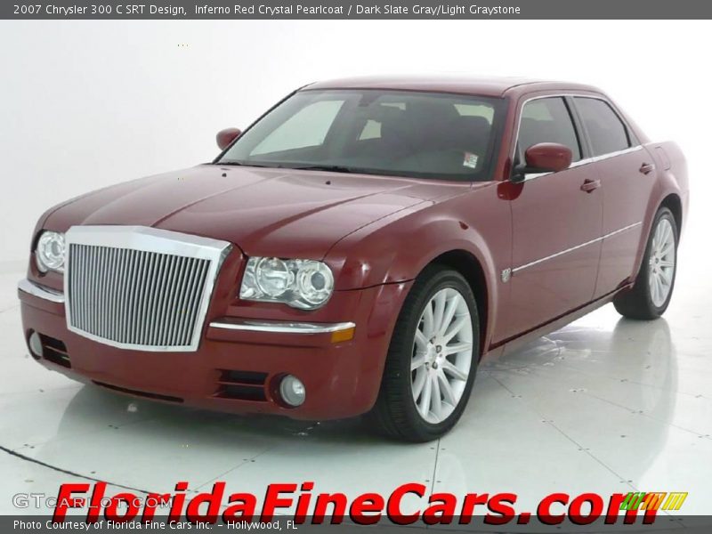 Inferno Red Crystal Pearlcoat / Dark Slate Gray/Light Graystone 2007 Chrysler 300 C SRT Design