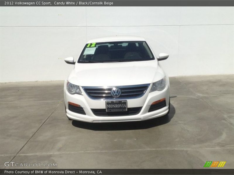 Candy White / Black/Cornsilk Beige 2012 Volkswagen CC Sport