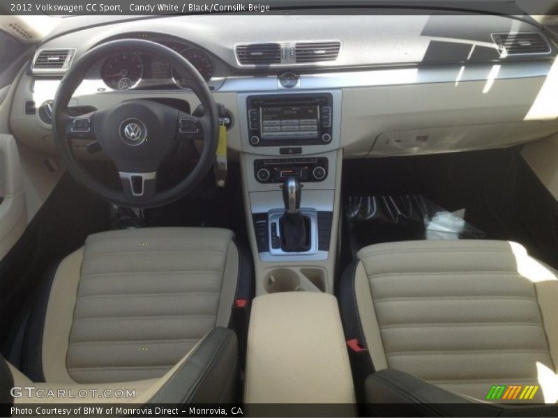 Candy White / Black/Cornsilk Beige 2012 Volkswagen CC Sport