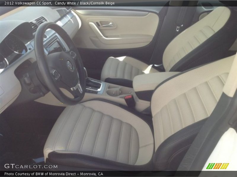 Candy White / Black/Cornsilk Beige 2012 Volkswagen CC Sport
