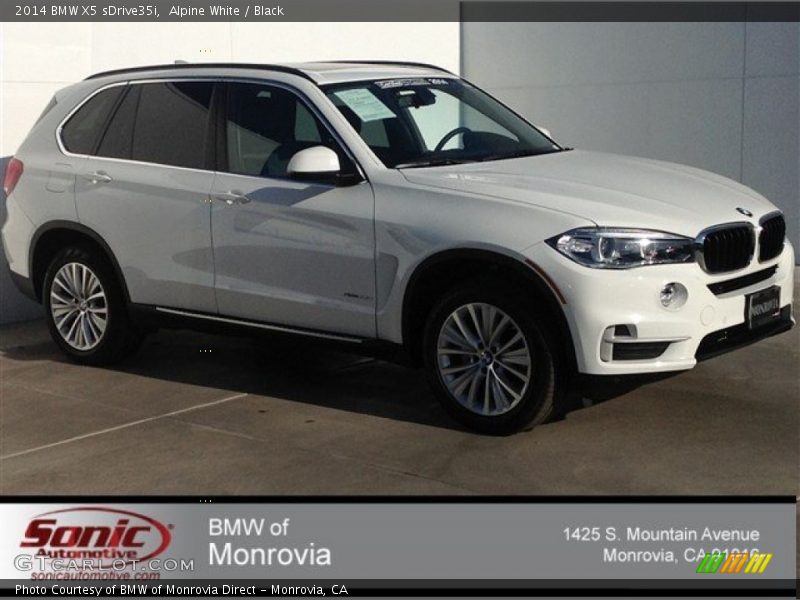 Alpine White / Black 2014 BMW X5 sDrive35i