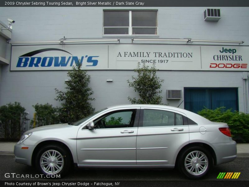 Bright Silver Metallic / Dark Slate Gray 2009 Chrysler Sebring Touring Sedan