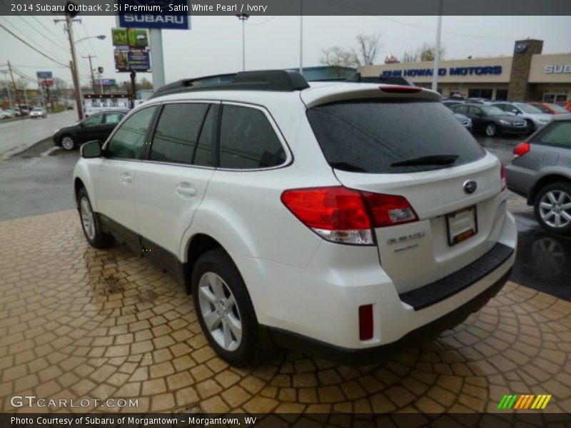 Satin White Pearl / Ivory 2014 Subaru Outback 2.5i Premium