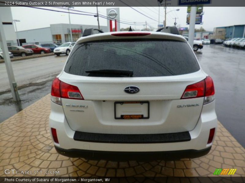Satin White Pearl / Ivory 2014 Subaru Outback 2.5i Premium