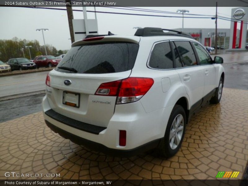 Satin White Pearl / Ivory 2014 Subaru Outback 2.5i Premium