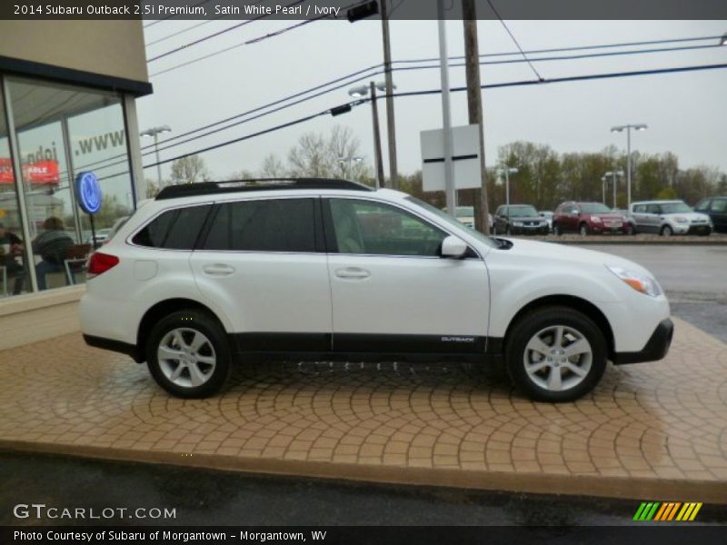 Satin White Pearl / Ivory 2014 Subaru Outback 2.5i Premium