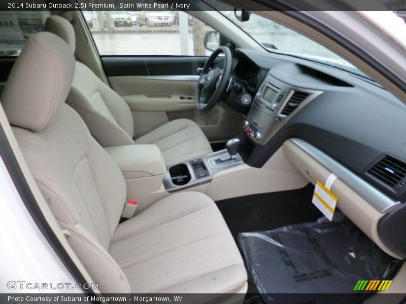 Satin White Pearl / Ivory 2014 Subaru Outback 2.5i Premium