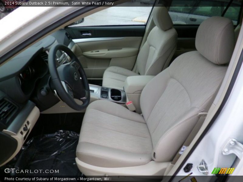 Satin White Pearl / Ivory 2014 Subaru Outback 2.5i Premium