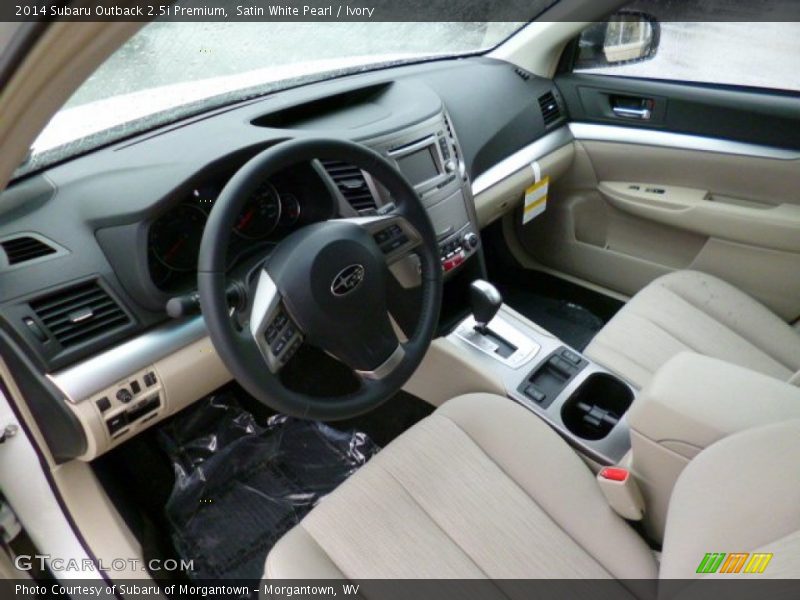 Satin White Pearl / Ivory 2014 Subaru Outback 2.5i Premium