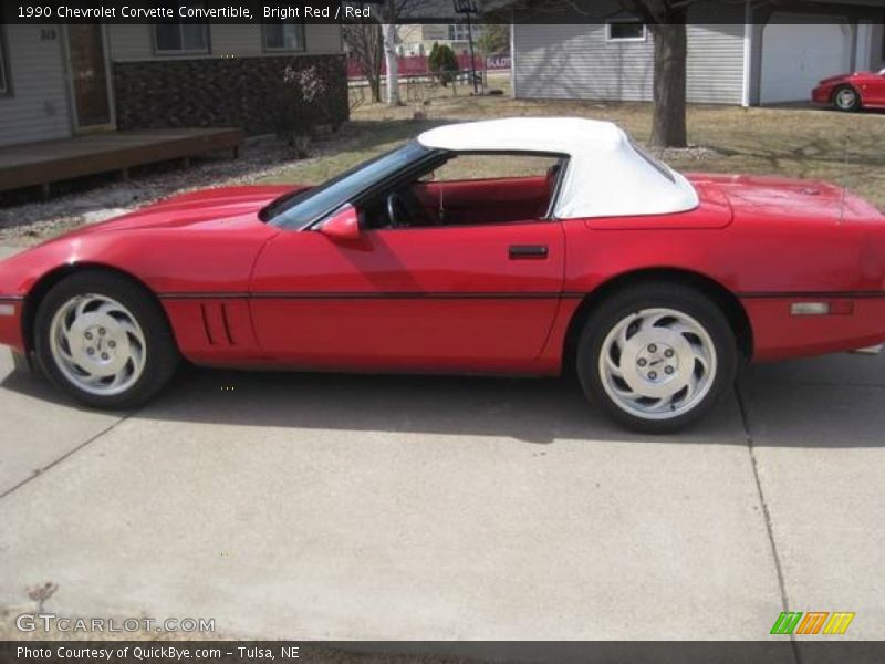 Bright Red / Red 1990 Chevrolet Corvette Convertible