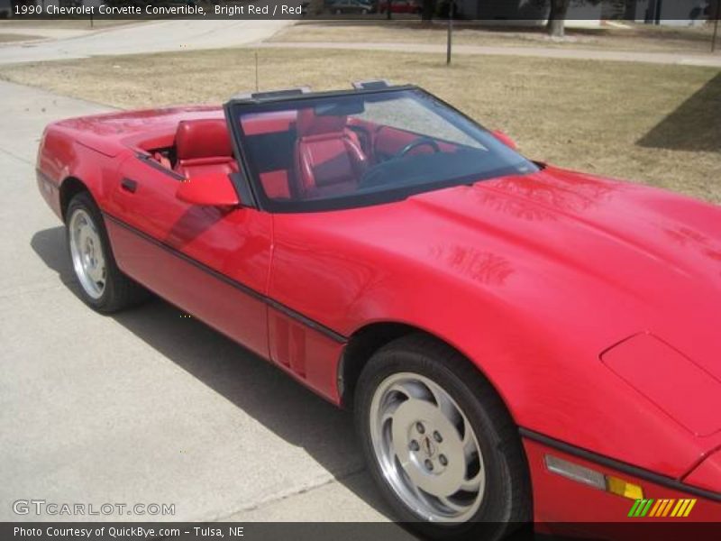Bright Red / Red 1990 Chevrolet Corvette Convertible