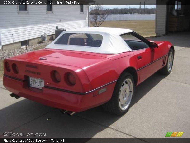 Bright Red / Red 1990 Chevrolet Corvette Convertible