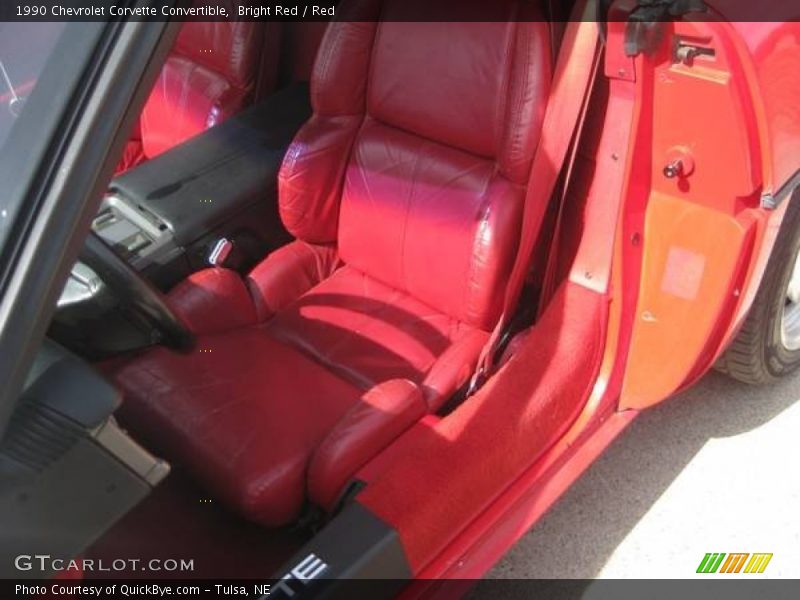 Bright Red / Red 1990 Chevrolet Corvette Convertible