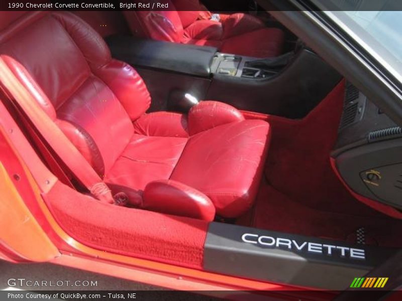 Bright Red / Red 1990 Chevrolet Corvette Convertible
