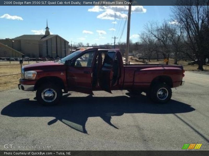 Flame Red / Medium Slate Gray 2006 Dodge Ram 3500 SLT Quad Cab 4x4 Dually