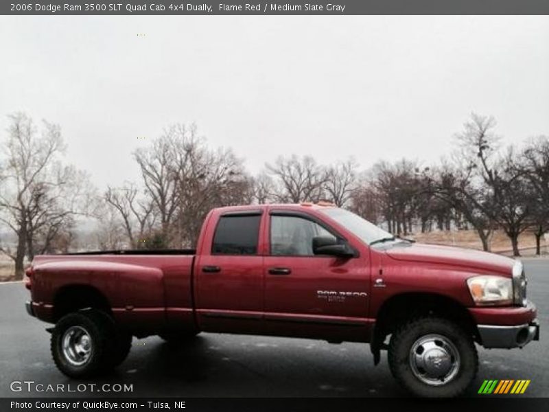 Flame Red / Medium Slate Gray 2006 Dodge Ram 3500 SLT Quad Cab 4x4 Dually