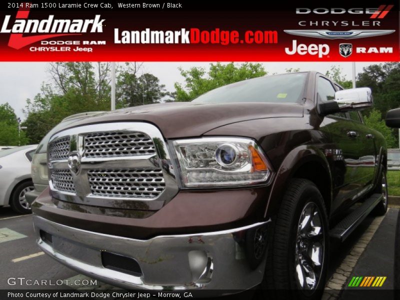 Western Brown / Black 2014 Ram 1500 Laramie Crew Cab