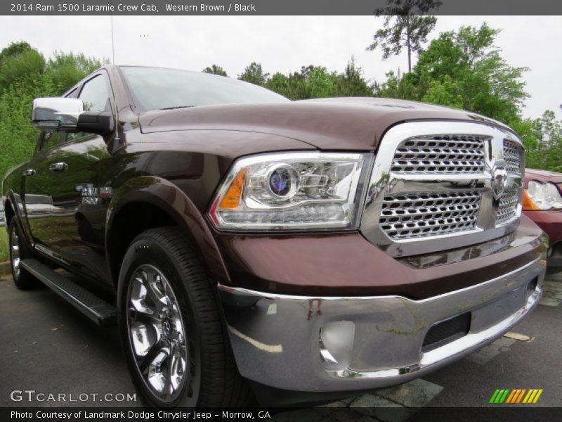 Western Brown / Black 2014 Ram 1500 Laramie Crew Cab