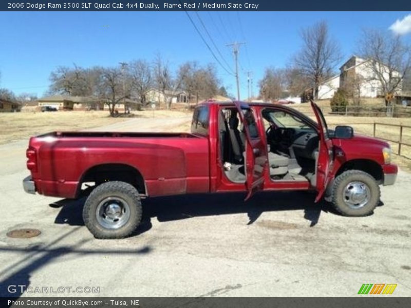 Flame Red / Medium Slate Gray 2006 Dodge Ram 3500 SLT Quad Cab 4x4 Dually