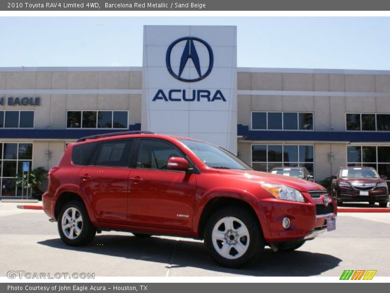 Barcelona Red Metallic / Sand Beige 2010 Toyota RAV4 Limited 4WD