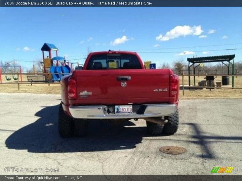 Flame Red / Medium Slate Gray 2006 Dodge Ram 3500 SLT Quad Cab 4x4 Dually