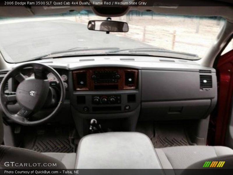 Flame Red / Medium Slate Gray 2006 Dodge Ram 3500 SLT Quad Cab 4x4 Dually