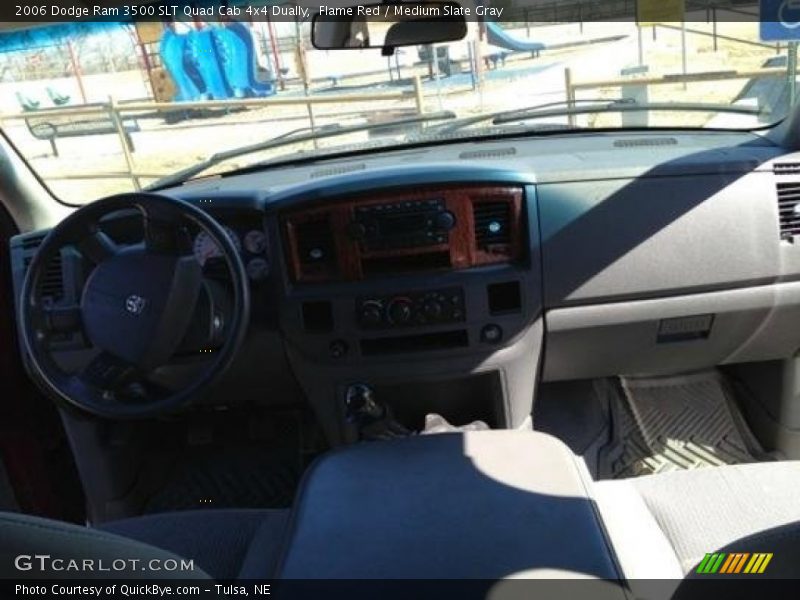 Flame Red / Medium Slate Gray 2006 Dodge Ram 3500 SLT Quad Cab 4x4 Dually
